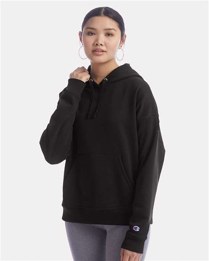 Champion Powerblend® Hooded Sweatshirt S700 Wow Pink Custom Embroidered Business Logo