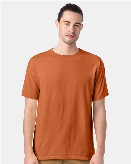 Custom Embroidered  ComfortWash by Hanes Garment-Dyed T-Shirt GDH100 Texas Orange