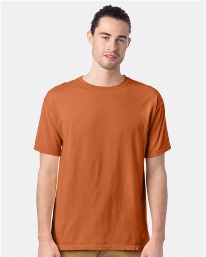 Custom Embroidered  ComfortWash by Hanes Garment-Dyed T-Shirt GDH100 Texas Orange