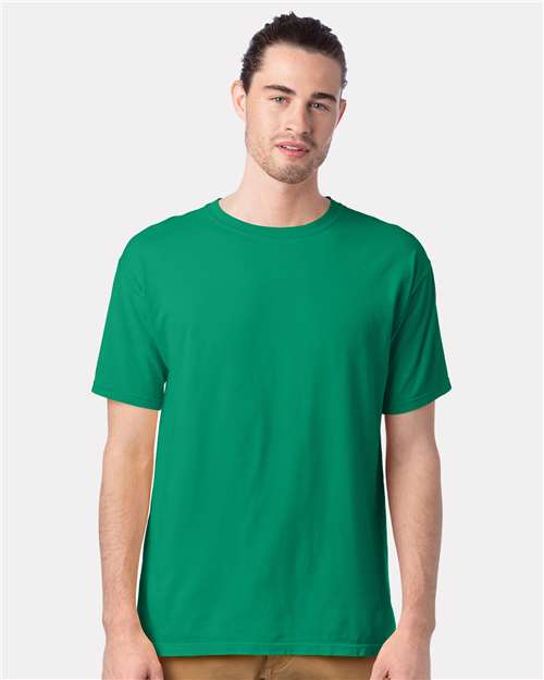 Custom Embroidered  ComfortWash by Hanes Garment-Dyed T-Shirt GDH100 Rich Green Grass