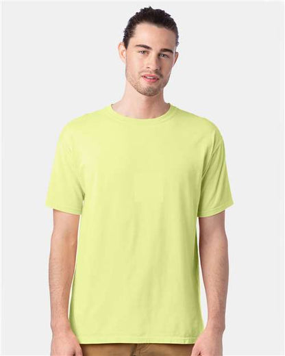 Custom Embroidered  ComfortWash by Hanes Garment-Dyed T-Shirt GDH100 Chic Lime
