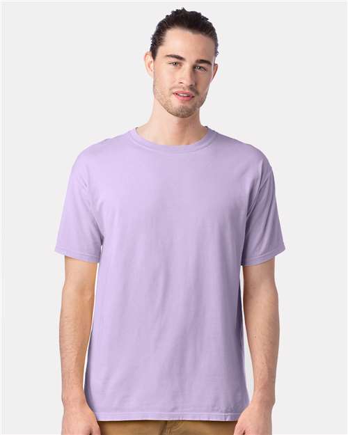 Custom Embroidered  ComfortWash by Hanes Garment-Dyed T-Shirt GDH100 Future Lavender
