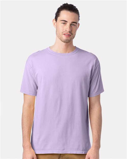 Custom Embroidered  ComfortWash by Hanes Garment-Dyed T-Shirt GDH100 Future Lavender