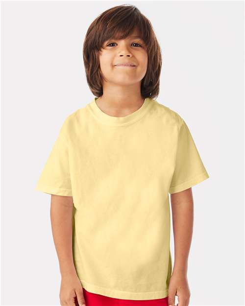 Custom Embroidered  ComfortWash by Hanes Garment-Dyed Youth T-Shirt GDH175  