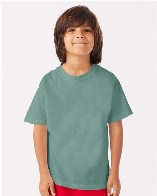 Custom Embroidered  ComfortWash by Hanes Garment-Dyed Youth T-Shirt GDH175  