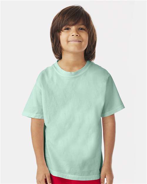 Custom Embroidered  ComfortWash by Hanes Garment-Dyed Youth T-Shirt GDH175  