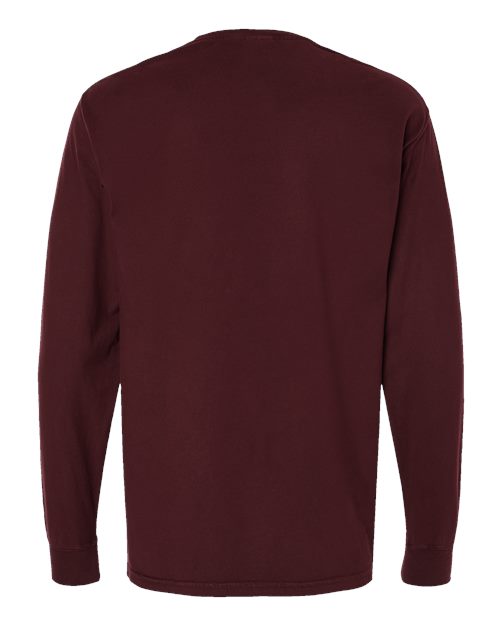 ComfortWash by Hanes Garment-Dyed Long Sleeve T-Shirt GDH200 Maroon