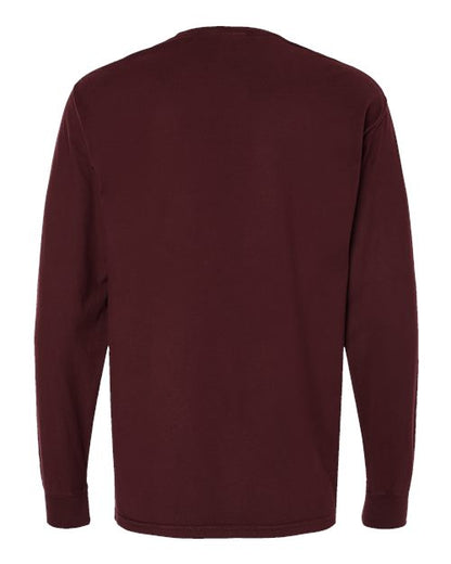 ComfortWash by Hanes Garment-Dyed Long Sleeve T-Shirt GDH200 Maroon