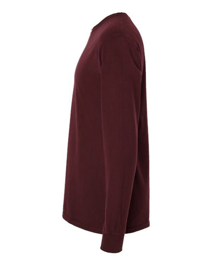 ComfortWash by Hanes Garment-Dyed Long Sleeve T-Shirt GDH200 Maroon