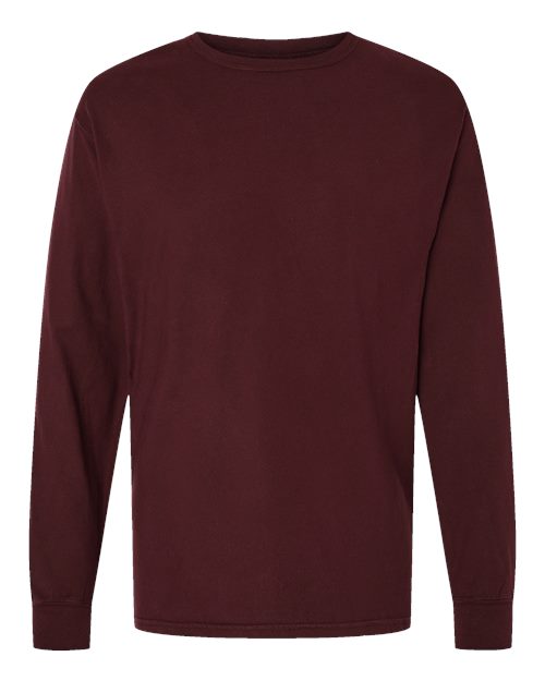 ComfortWash by Hanes Garment-Dyed Long Sleeve T-Shirt GDH200 Maroon