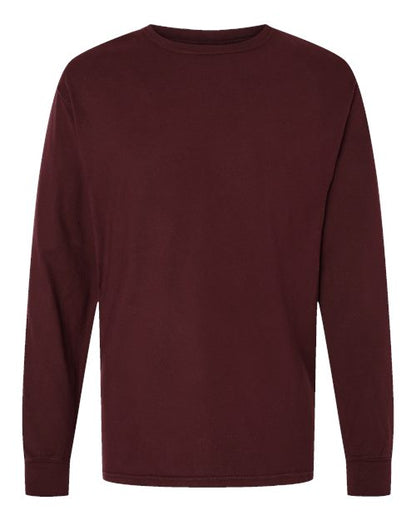 ComfortWash by Hanes Garment-Dyed Long Sleeve T-Shirt GDH200 Maroon