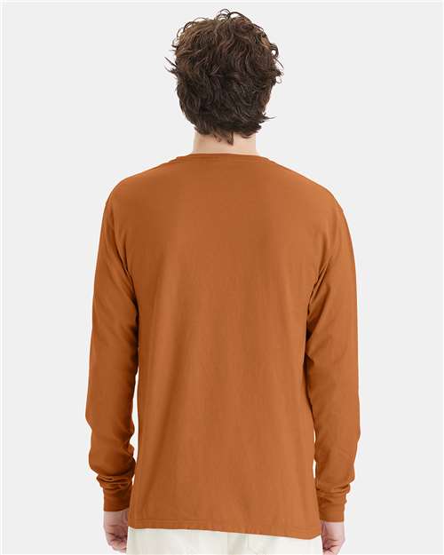 ComfortWash by Hanes Garment-Dyed Long Sleeve T-Shirt GDH200 Texas Orange