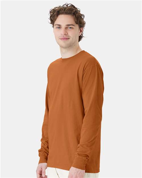 ComfortWash by Hanes Garment-Dyed Long Sleeve T-Shirt GDH200 Texas Orange
