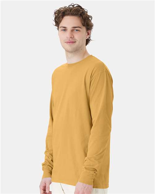 ComfortWash by Hanes Garment-Dyed Long Sleeve T-Shirt GDH200 Artisan Gold