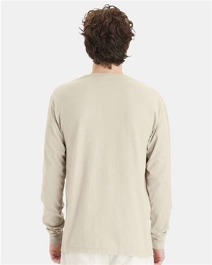 ComfortWash by Hanes Garment-Dyed Long Sleeve T-Shirt GDH200 Parchment