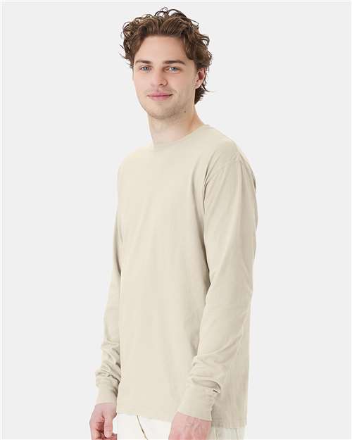 ComfortWash by Hanes Garment-Dyed Long Sleeve T-Shirt GDH200 Parchment