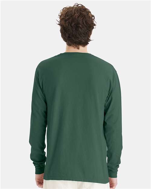 ComfortWash by Hanes Garment-Dyed Long Sleeve T-Shirt GDH200 Field Green