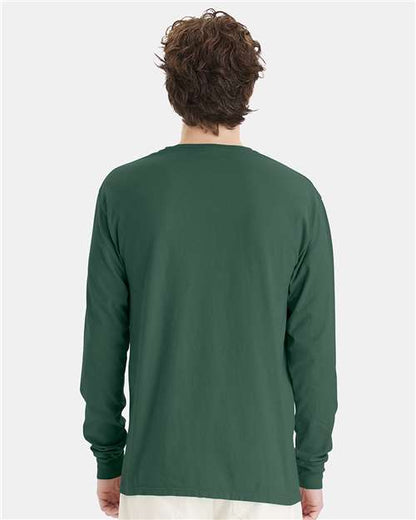 ComfortWash by Hanes Garment-Dyed Long Sleeve T-Shirt GDH200 Field Green