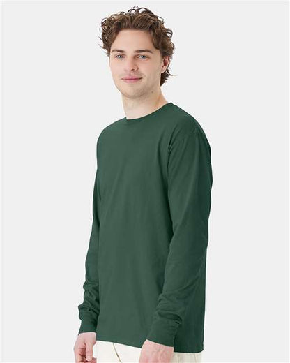 ComfortWash by Hanes Garment-Dyed Long Sleeve T-Shirt GDH200 Field Green