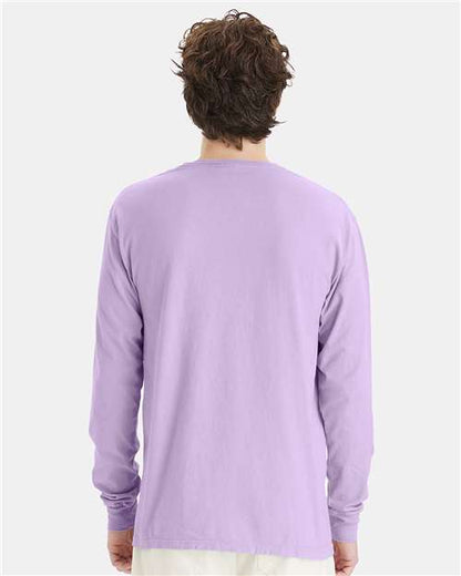 ComfortWash by Hanes Garment-Dyed Long Sleeve T-Shirt GDH200 Future Lavender