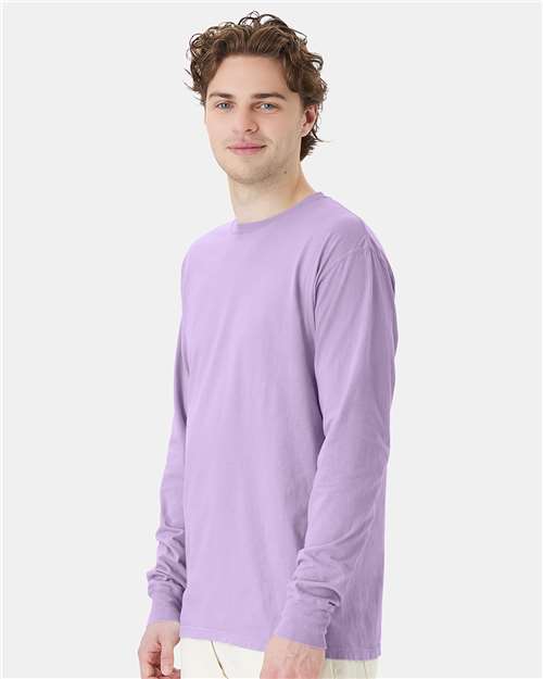 ComfortWash by Hanes Garment-Dyed Long Sleeve T-Shirt GDH200 Future Lavender
