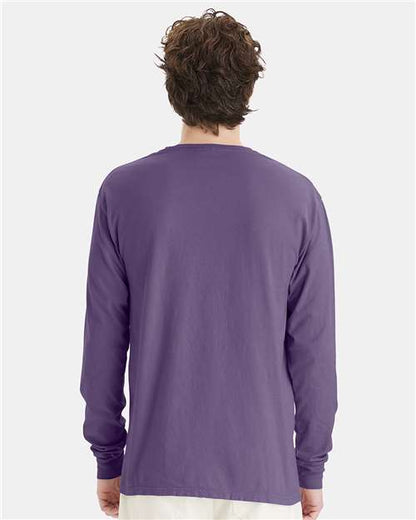 ComfortWash by Hanes Garment-Dyed Long Sleeve T-Shirt GDH200 Grape Soda