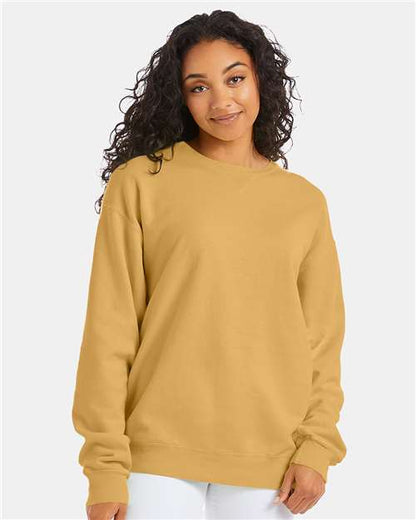 Custom Embroidered  ComfortWash by Hanes Garment-Dyed Crewneck Sweatshirt GDH400 Artisan Gold