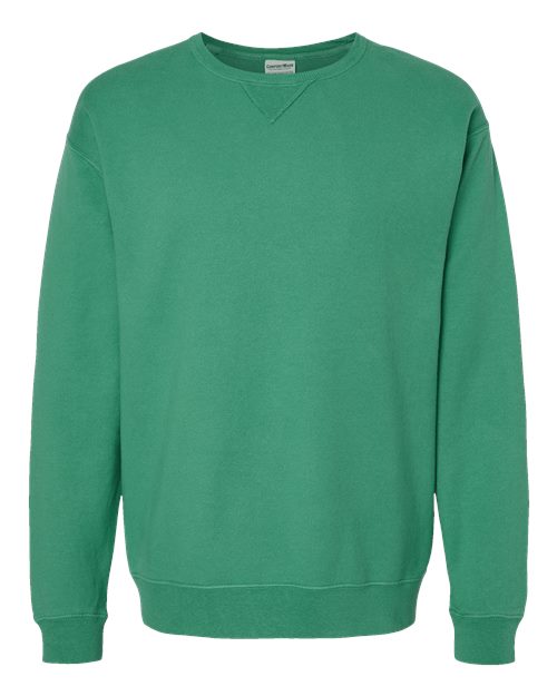 ComfortWash by Hanes Garment-Dyed Crewneck Sweatshirt GDH400 Rich Green Grass