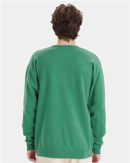 ComfortWash by Hanes Garment-Dyed Crewneck Sweatshirt GDH400 Rich Green Grass