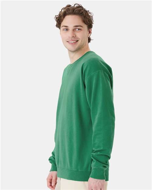 ComfortWash by Hanes Garment-Dyed Crewneck Sweatshirt GDH400 Rich Green Grass