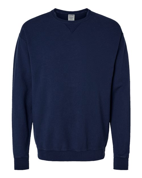 ComfortWash by Hanes Garment-Dyed Crewneck Sweatshirt GDH400 Navy