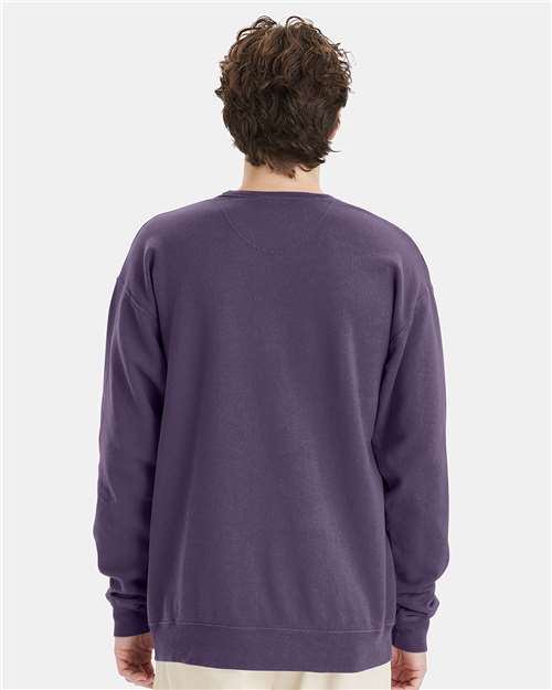 ComfortWash by Hanes Garment-Dyed Crewneck Sweatshirt GDH400 Grape Soda