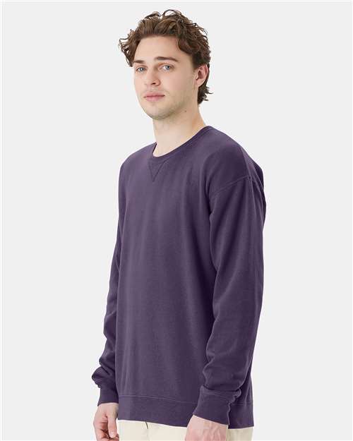 ComfortWash by Hanes Garment-Dyed Crewneck Sweatshirt GDH400 Grape Soda
