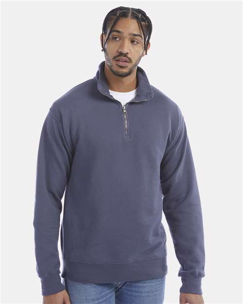 Custom Embroidered  ComfortWash by Hanes Garment-Dyed Quarter-Zip Sweatshirt GDH425  