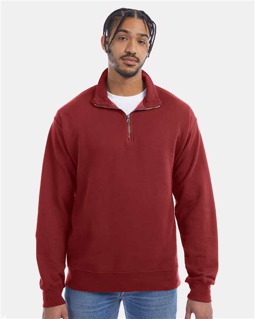 Custom Embroidered  ComfortWash by Hanes Garment-Dyed Quarter-Zip Sweatshirt GDH425  
