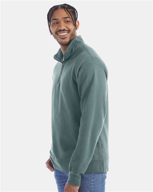 ComfortWash by Hanes Garment-Dyed Quarter-Zip Sweatshirt GDH425