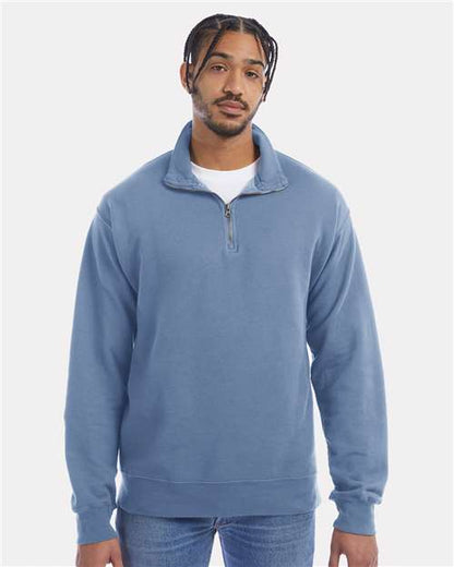 Custom Embroidered  ComfortWash by Hanes Garment-Dyed Quarter-Zip Sweatshirt GDH425  
