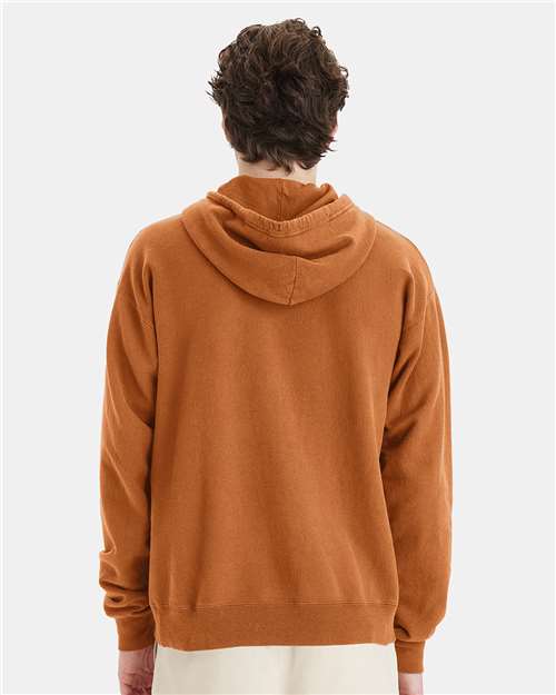 ComfortWash by Hanes Garment-Dyed Unisex Hooded Sweatshirt GDH450 Texas Orange