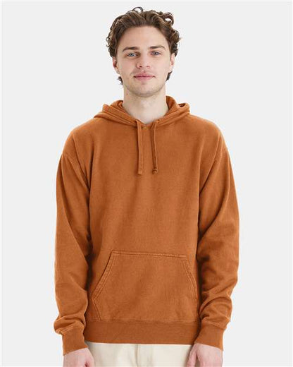 Custom Embroidered  ComfortWash by Hanes Garment-Dyed Unisex Hooded Sweatshirt GDH450 Texas Orange