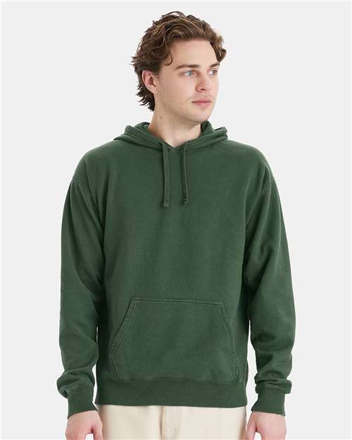 Custom Embroidered  ComfortWash by Hanes Garment-Dyed Unisex Hooded Sweatshirt GDH450 Field Green