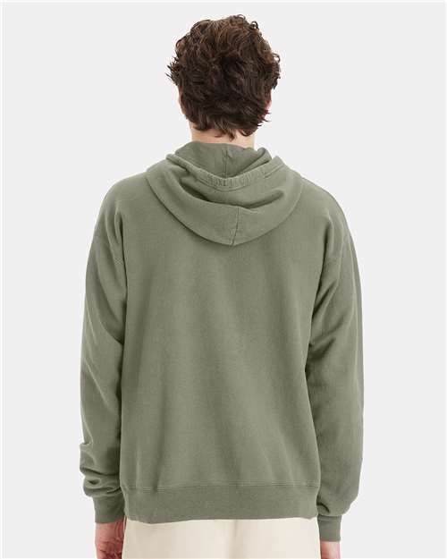 ComfortWash by Hanes Garment-Dyed Unisex Hooded Sweatshirt GDH450 Faded Fatigue