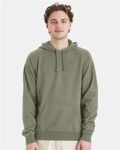 Custom Embroidered  ComfortWash by Hanes Garment-Dyed Unisex Hooded Sweatshirt GDH450 Faded Fatigue