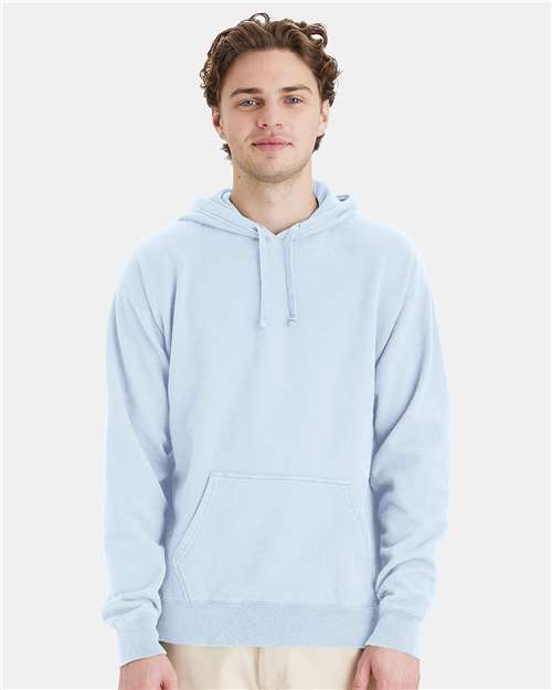 Custom Embroidered  ComfortWash by Hanes Garment-Dyed Unisex Hooded Sweatshirt GDH450 Soothing Blue