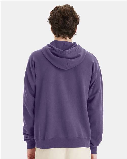 ComfortWash by Hanes Garment-Dyed Unisex Hooded Sweatshirt GDH450 Grape Soda