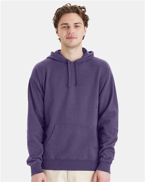 Custom Embroidered  ComfortWash by Hanes Garment-Dyed Unisex Hooded Sweatshirt GDH450 Grape Soda