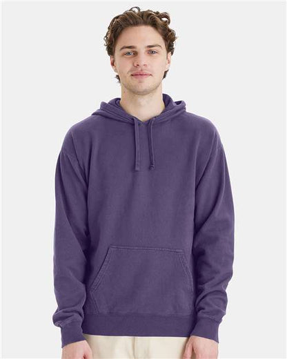 Custom Embroidered  ComfortWash by Hanes Garment-Dyed Unisex Hooded Sweatshirt GDH450 Grape Soda