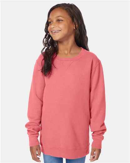 Custom Embroidered  ComfortWash by Hanes Garment-Dyed Youth Crewneck Sweatshirt GDH475  