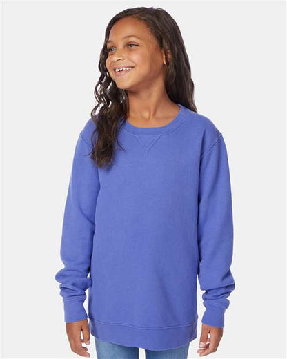 Custom Embroidered  ComfortWash by Hanes Garment-Dyed Youth Crewneck Sweatshirt GDH475  