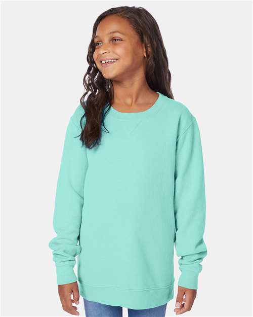 Custom Embroidered  ComfortWash by Hanes Garment-Dyed Youth Crewneck Sweatshirt GDH475  