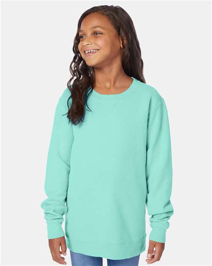 Custom Embroidered  ComfortWash by Hanes Garment-Dyed Youth Crewneck Sweatshirt GDH475  